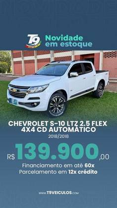 CHEVROLET S10 2.5 LTZ 4X4 CD 16V FLEX 4P AUTOMÁTICO